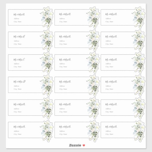 ダスティブルーガムゲスト住所 シール (シート)