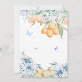 ダスティブルーガーデンティーパーティーレモンブライダルシャワー 招待状 (裏面)