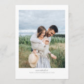 ダスティブルーガーデンバラフローラエレガントな結婚式 招待状 (裏面)