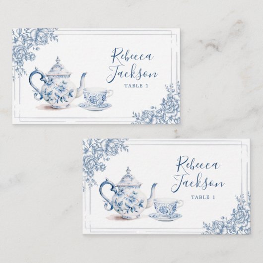 ダスティブルーガーデンビクトリアンアフタヌーンティー プレイスカード (正面/裏面)