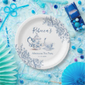 ダスティブルーガーデンビクトリアンブライダルシャワーティー ペーパープレート (パーティー)