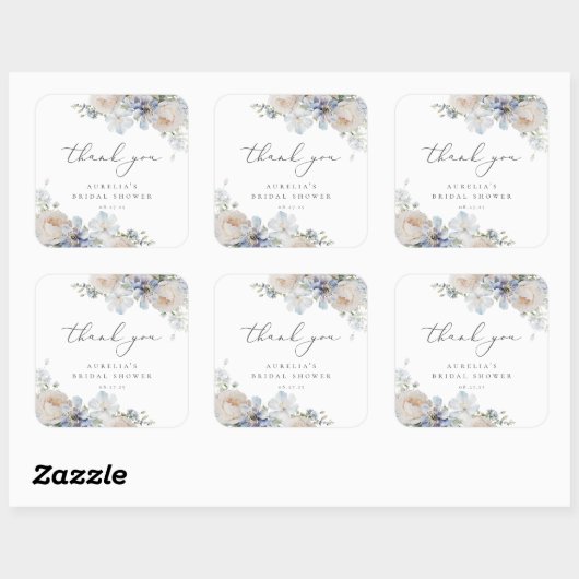 ダスティブルーガーデンフローラありがとう スクエアシール (シート)