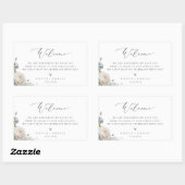 ダスティブルーガーデンフローラへようこそ 長方形シール (シート)