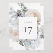 ダスティブルーガーデンフローラテーブル番号カード プログラム (正面/裏面)