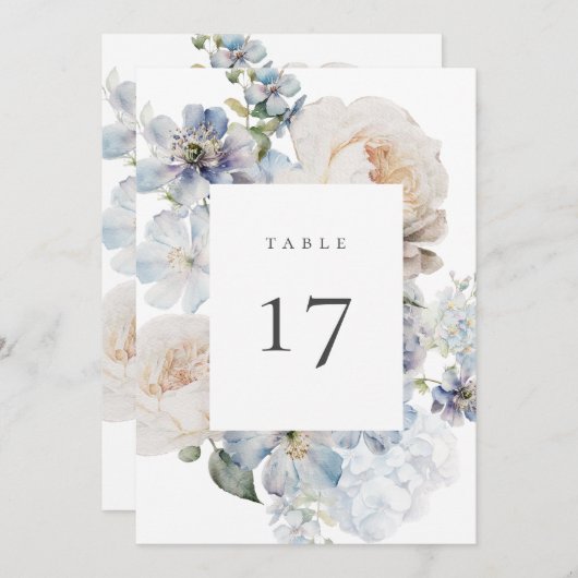 ダスティブルーガーデンフローラテーブル番号カード プログラム (正面/裏面)