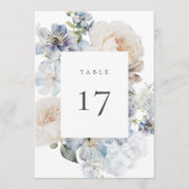 ダスティブルーガーデンフローラテーブル番号カード プログラム (正面)