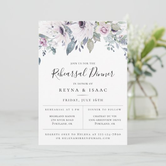 ダスティブルーガーデンフローラリハーサルディナー 案内状 (スタンド正面)