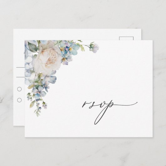 ダスティブルーガーデンフローラRSVP ポストカード (正面/裏面)