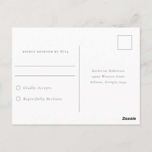 ダスティブルーガーデンフローラRSVP ポストカード (裏面)