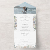 ダスティブルーガーデン結婚フローラの写真 オールインワン招待状 (内側)