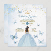 ダスティブルーキンセアニラ15アノスバタフライ金ゴールド 招待状 (正面/裏面)