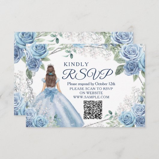 ダスティブルーキンセアニラ15アノスRSVPカード サンキューカード (正面/裏面)