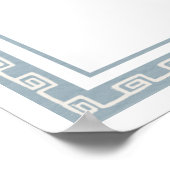 ダスティブルーギリシャ語枠バプテスマ歓迎 ポスター (角)