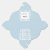 ダスティブルーギンガムブランチブライダルシャワーおもしろいピクニック フェイバーボックス (見開き)