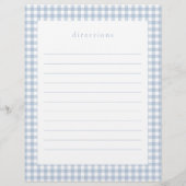 ダスティブルーギンガムベビーシャワーレシピカード チラシ (裏面)