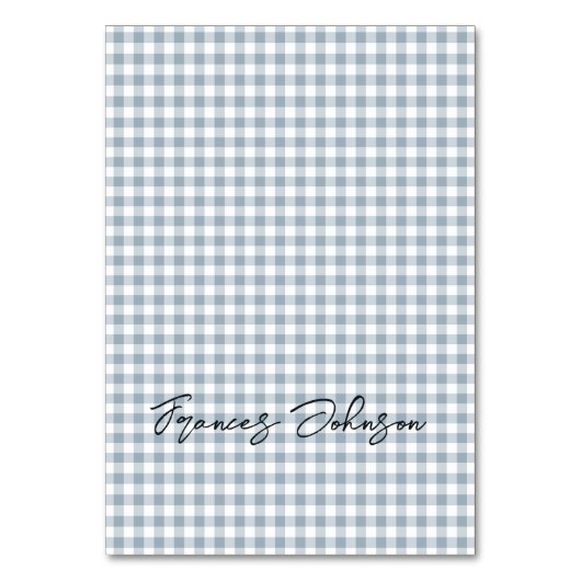 ダスティブルーギンガム個人名座席表 テーブルナンバー (正面)