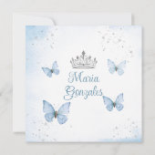 ダスティブルークインセアニラ15アノスバタフライシルバー 招待状 (裏面)