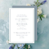 ダスティブルークラシックスクリプト結婚ポストブランチ 招待状