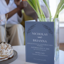 ダスティブルークラシックミニマルモダンリスト結婚ボホ