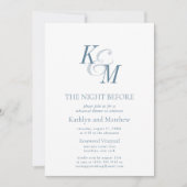 ダスティブルークラシックモノグラムザナイト 招待状 (正面)