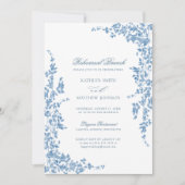 ダスティブルークラシックヴィンテージフローラリハーサルブランチ 招待状 (正面)