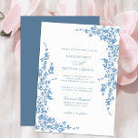 ダスティブルークラシックヴィンテージフローラ庭園の結婚式 招待状<br><div class="desc">ダスティブルークラシックヴィンテージフローラ庭園の結婚式招待状カード。祝特別な日には、この美しい結婚式招待状のカードを使用してエレガント、あなたの特別な機会を美しく。すべての文字は、自分の詳細で簡単かつ迅速にパーソナライズするために事前に配置されている。これもし以上のカスタマイズまたは一致するアイテムが必要な場合は、alldaybreakfastzazzle@gmail.comにメールを送信して下さい – 私たちは望んで救済いる。</div>