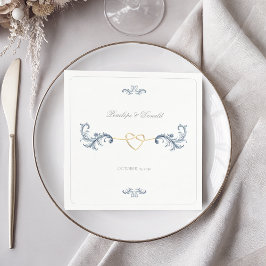 ダスティブルークラシック結婚 スタンダードカクテルナプキン