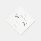 ダスティブルークラシック結婚 スタンダードカクテルナプキン (角)