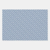 ダスティブルークリスマスタイポグラフィモダン休日 ラッピングペーパーシート (正面3)