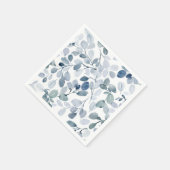 ダスティブルークリスマスナプキンと水彩離れ色 スタンダードカクテルナプキン (角)