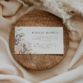 ダスティブルークリームフローラブライダルシャワー エンクロージャーカード