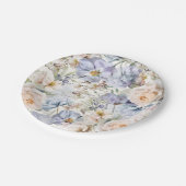 ダスティブルークリームフローラ ペーパープレート (アングル)