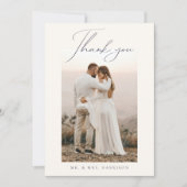 ダスティブルークリーム結婚フローラの写真 サンキューカード (正面)