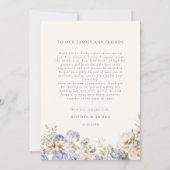 ダスティブルークリーム結婚フローラの写真 サンキューカード (裏面)