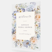 ダスティブルークリーム結婚フローラへようこそ アクリルサイン (傾斜)