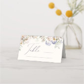 ダスティブルークリーム結婚フローラ プレイスカード (正面)