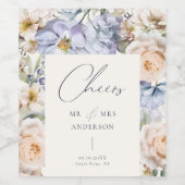 ダスティブルークリーム結婚フローラ ワインラベル (シングルラベル)