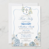 ダスティブルークレストとフローラファースト聖餐式 招待状 (正面)