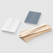 ダスティブルークレストモノグラム結婚式 プログラム ハンドファン (組立なし)