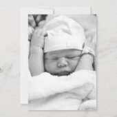 ダスティブルークロスボーイフォトバプテスマサンキューカード 招待状 (裏面)