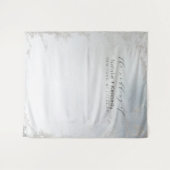 ダスティブルーグラデーションフロステッドLuxeフォトブース背景 タペストリー (正面(横))