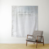 ダスティブルーグラデーションフロステッドLuxeフォトブース背景 タペストリー (インサイチュ)