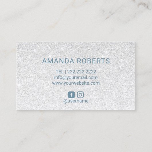 ダスティブルーグリッターまばたき&ブロウズメイクアップアーティスト 名刺 (裏面)