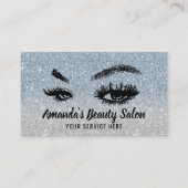 ダスティブルーグリッターまばたき&ブロウズメイクアップアーティスト 名刺 (正面)