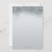 ダスティブルーグリッタースパークルスウィート16誕生日 招待状 (裏面)