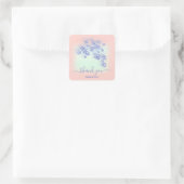 ダスティブルーグリッターフローラ金ゴールド紙吹雪ミントピーチ スクエアシール (バッグ)