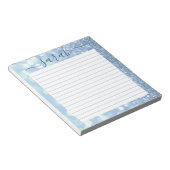 ダスティブルーグリッターラインパーソナライズされた ノートパッド (アングル)