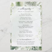 ダスティブルーグリーンリーユーカリ結婚式 プログラム (裏面)