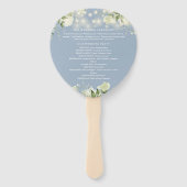 ダスティブルーグリーンリーライト結婚式 プログラムハート ハンドファン (裏面)