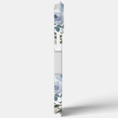 ダスティブルーグレーウォーターカラーフローラ名前をカスタムする Case-Mate iPhoneケース (裏面 / 右)